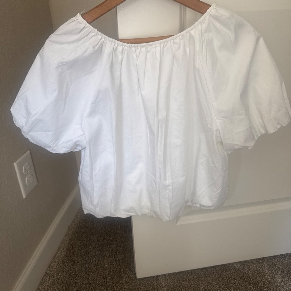 Anthropology White cotton cropped top - Picture 4 of 4